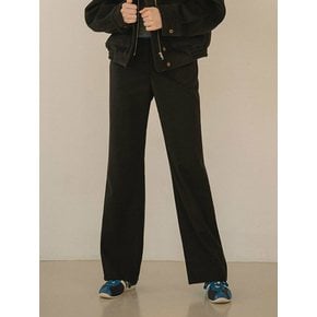 SIPT7065 winter long wide slacks_Black