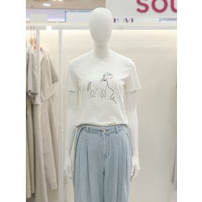 포니 자수 반팔 티셔츠(OC5STT2)_DG