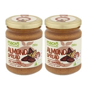 마이크로 내추럴 아몬드 스프레드 잼 Macro Natural Almond Spread 250g 2개