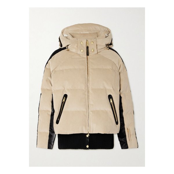 인카 후드 퀼티드 코듀로이 립스톱 스키 재킷 1647597343753732