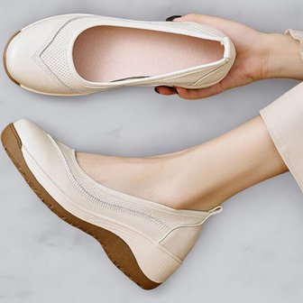  [옷자락] 여성 중년 메쉬 로우 슬립온 키높이 운동화