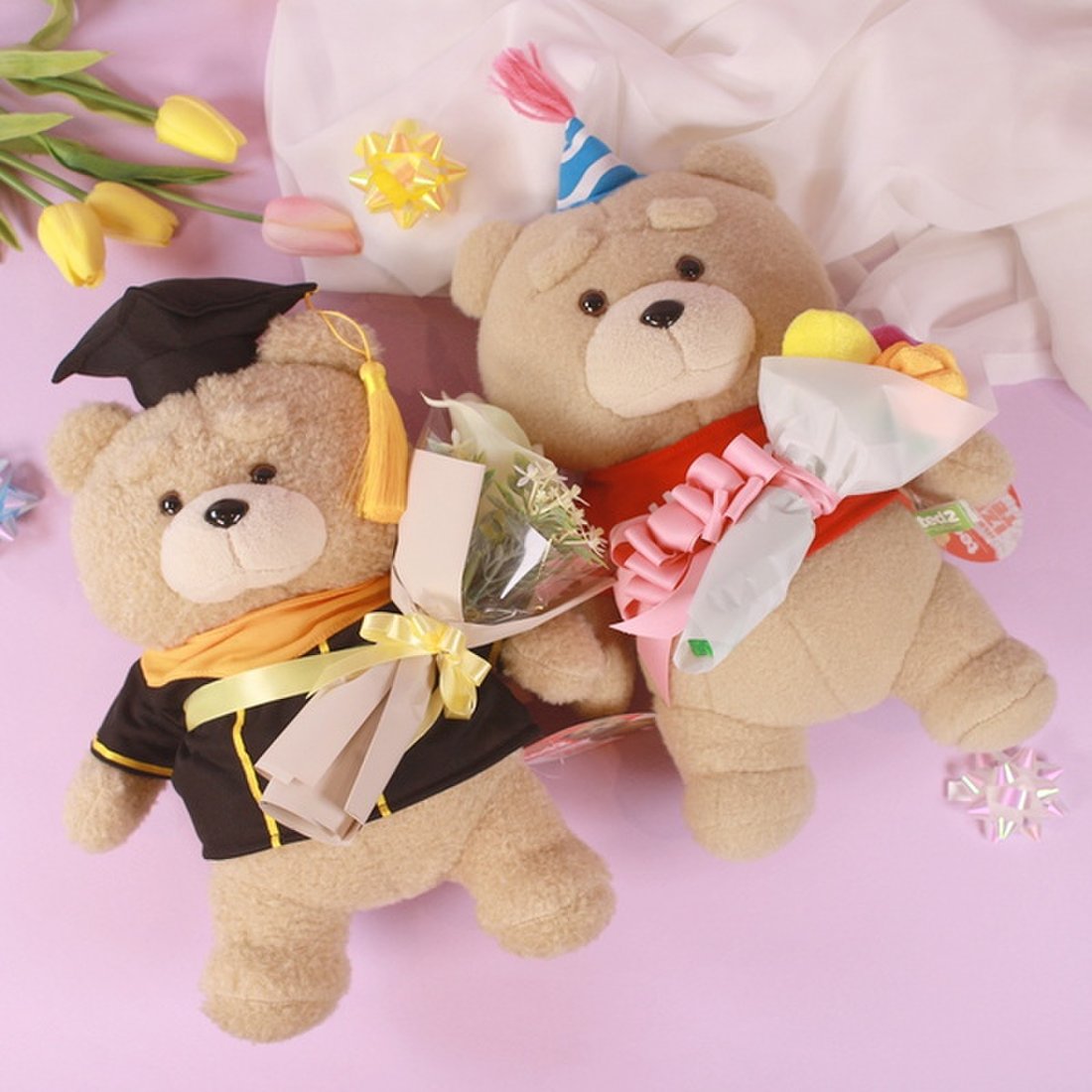 테드 곰 인형 꽃다발 2종 19곰테드 졸업식 생일 선물 상품이미지 1