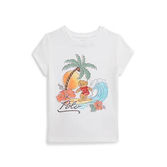 폴로 랄프 로렌 폴로 키즈 여아 2-6세 폴로 베어 코튼 저지 티(CWPOTSHR8020535100)