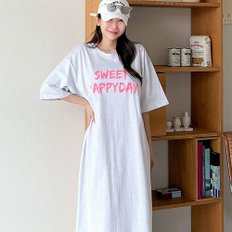 메리삭스 [LBRAND] 면100  민트초코 반팔 롱원피스