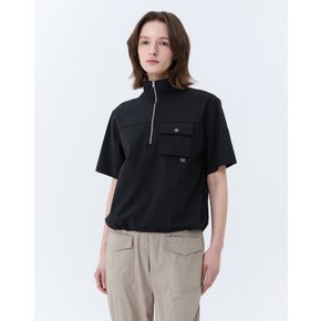 [24SS] [스테디셀러]솔리드 하프집업 점퍼 (BLACK) WWJU4B312BK