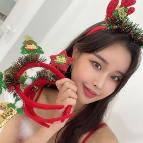 반짝크리스마스머리띠 성탄절 소품 이벤트 액세서리_P315442141