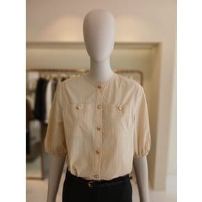 [여주점] 씨씨콜렉트 라운드넥볼륨소매블라우스E253psc124