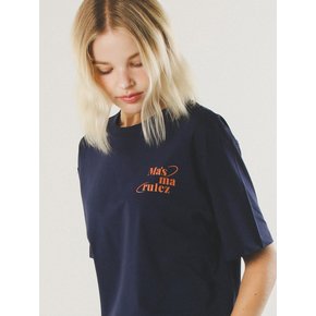 mars planet cool cotton T-shirt _Navy