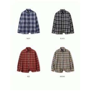 공용 체크 패턴 오버핏 셔츠   Patterned OverFit Shirts WHYWE4992U_P375699351