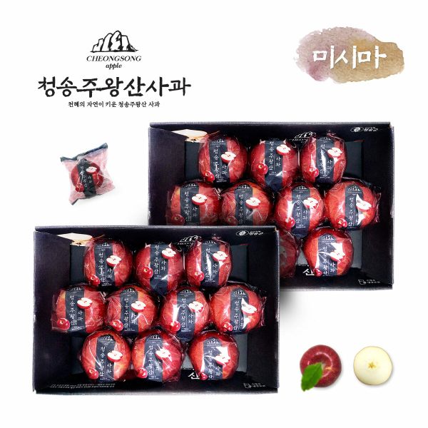 프리미엄 청송 주왕산사과(大과) 2.7kg*2박스(5.4kg) 부사(미시마품종)