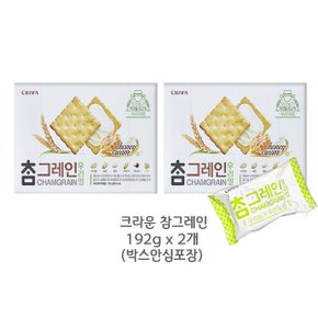 무료배송 크라운 참그레인 우리밀 192g x 2개 커피과자 쿠키선물 과자