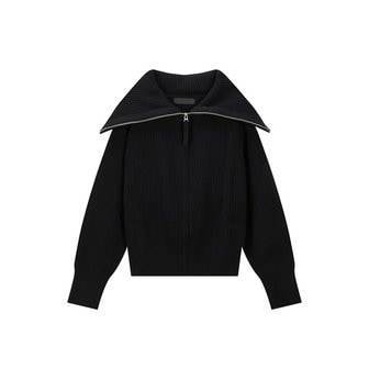 르쿠어에쿠어 Sailor zip knit_black