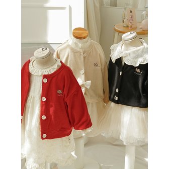 아림클로젯 포근한 귀여움 - 유아 자수 가디건