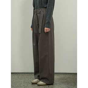 SIPT7054 wide volume chino pants_Charcoal