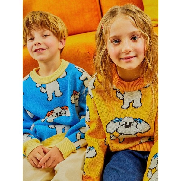 크림 남아 여아 유아 아동 니트 스웨터