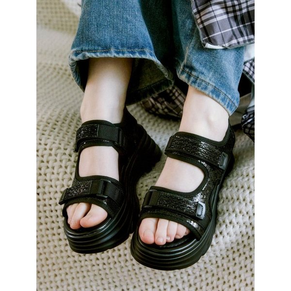 Vench Spangle 플랫폼 샌들 6cm -VS9037