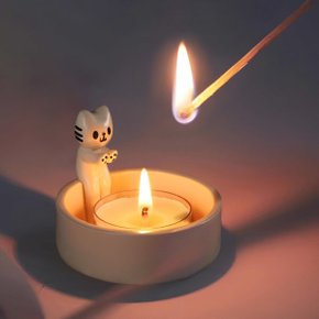 불멍냥이 캔들 티라이트 홀더 캔들 홀더