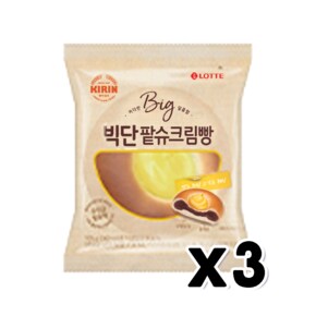 기린 빅단팥슈크림빵 베이커리빵 105g x 3개