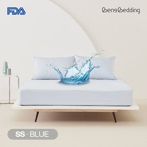 베네베딩 드리밍 진드기차단 밴드형 침대 매트리스 방수커버 SS (110x200x38cm) 블루