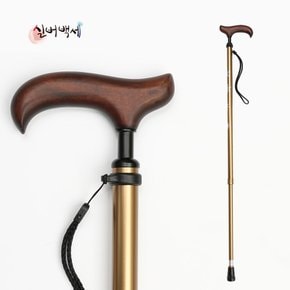 고급 의료용 지팡이 초경량 나무손잡이 DH-104 10단 높이조절