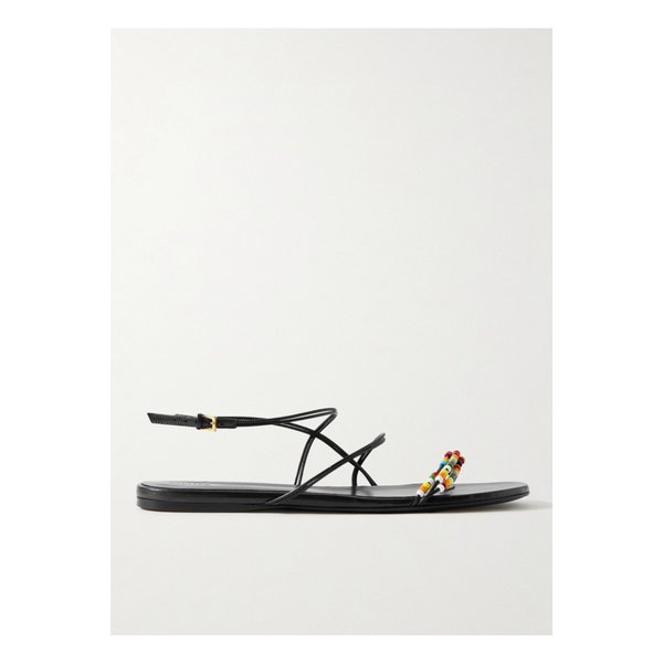 케이트 루프 비즈 장식 가죽 샌들 1647597358817538