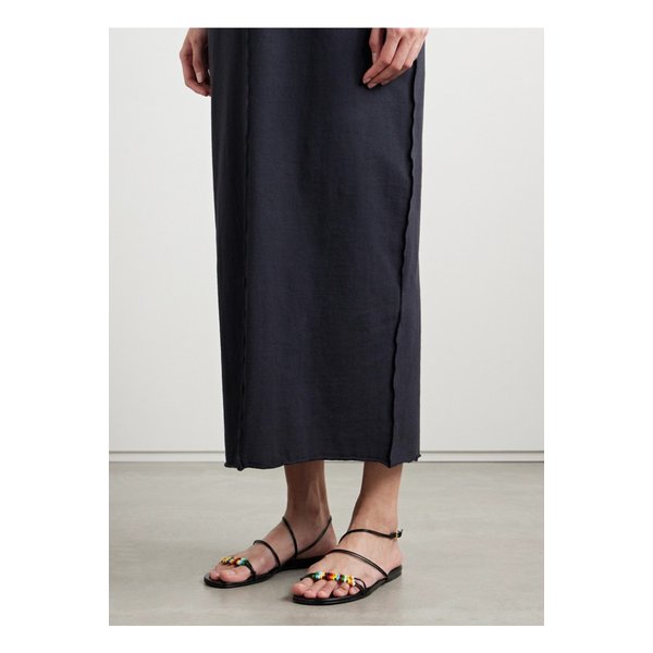 케이트 루프 비즈 장식 가죽 샌들 1647597358817538