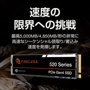 씨게이트 FireCuda 520 M.2 1TB PCIe Gen4x4 읽기 속도 5000MBs ZP1000GV3A012