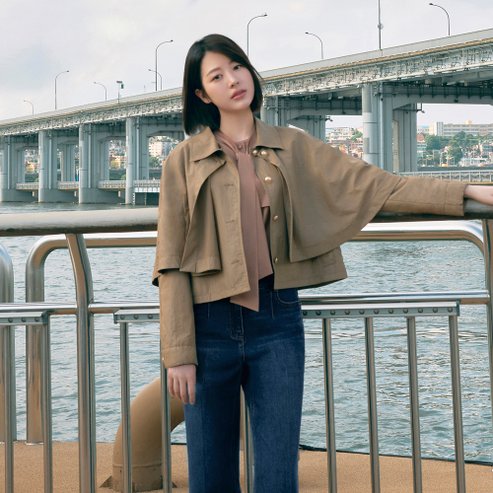 케네스레이디 올스타 케이프 자켓(장다아 착용) EWJKOI0200