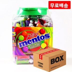 미니 멘토스 푸르티 어소티드 1600g X 2 통 파우치 대용량 미니캔디 간