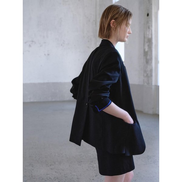 Back Detail Semi Overfit Jacket  Black (KE6311M015)