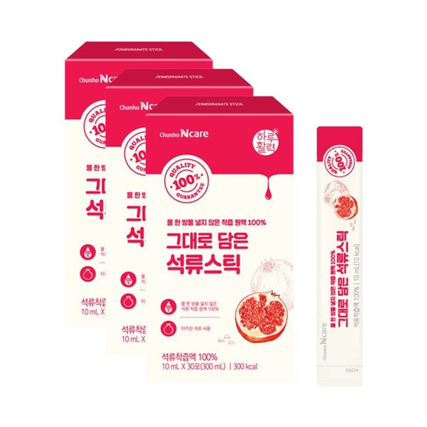 [천호앤케어]그대로담은 석류스틱(10ml x 30포) x 3Box