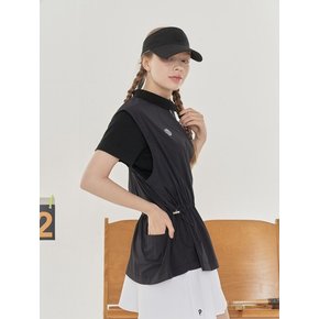 LIGHTWEIGHT STRETCH COLLARED VEST_Black