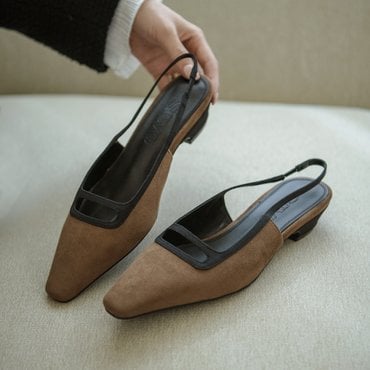 소보제화 안젤린 스웨이드 단화 슬링백 3cm