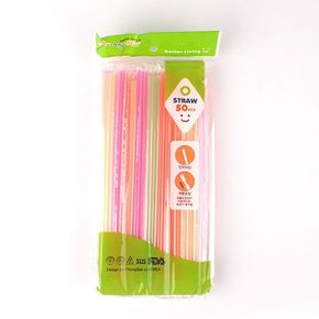 파스텔톤 민자빨대 50pcs 스트롱 음료빨대 일반빨대