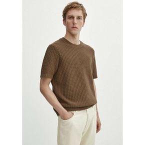 Massimo Dutti 기본 반팔 티셔츠 브라운