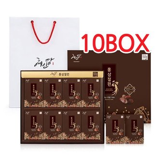  [혜인담]홍삼절편 20g*8개(쇼핑백증정) 10BOX