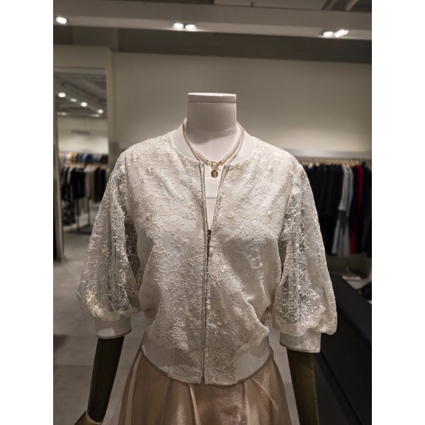 [파주점] 플라워 레이스 퍼프 블루종 점퍼 JS4B0JP801