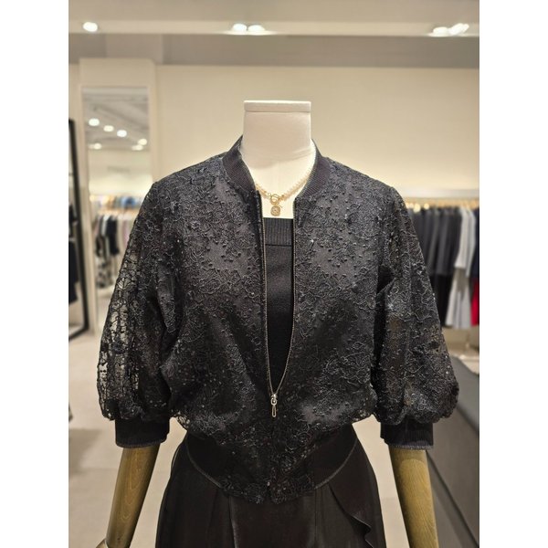 [파주점] 플라워 레이스 퍼프 블루종 점퍼 JS4B0JP801