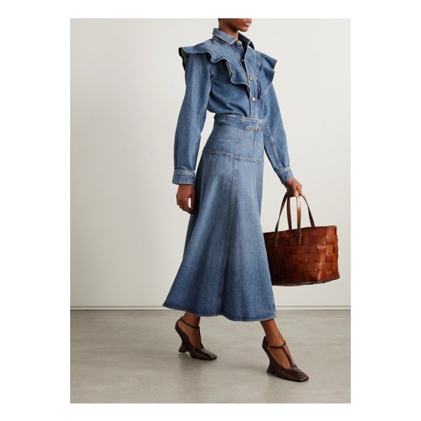 더 마틸드 러플 데님 셔츠 미드 데님 1647597355028597