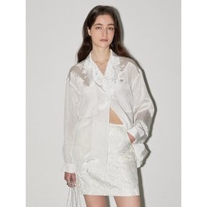 GLOW OPEN COLLAR SHIRT -  IVORY