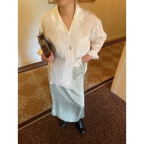 GLOW OPEN COLLAR SHIRT -  IVORY