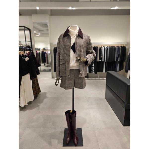 [파주점] 세트 울 자카드 자켓 + 플레어 쇼츠 JPBA0JK101,JPBA0SL101