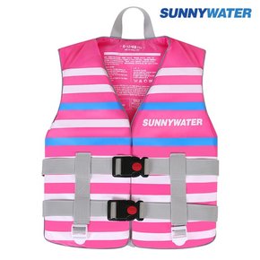 써니워터 아동용 수영보조용품 핑크S 물놀이조끼 안전조끼 수영조끼 부력보조복 아동물놀이조