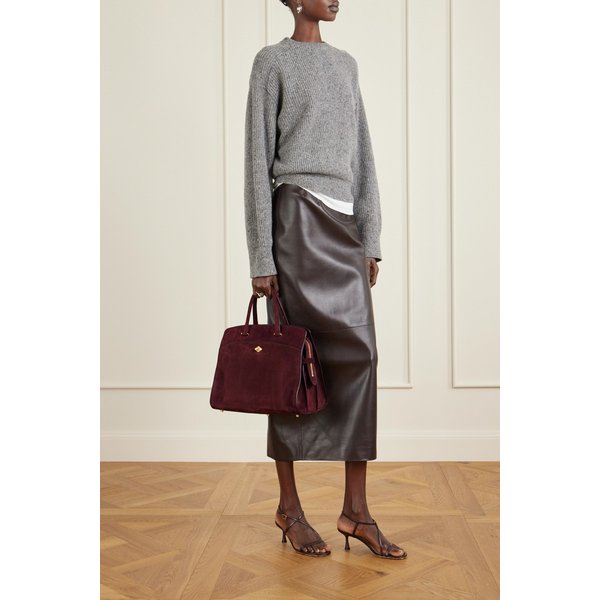 메티에 프라이빗 아이 미디엄 스웨이드 토트백 46376663162972534