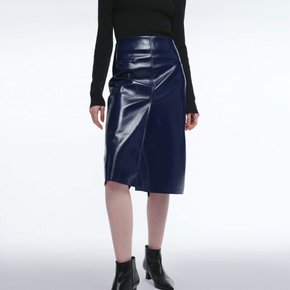 GLOSY SLIT MIDI SKIRT_2colors J241OSK311