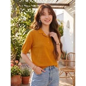 오렌지 여 카라 반팔 니트 J112402001_P383726227