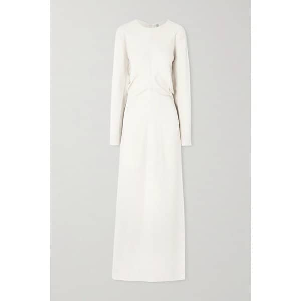 가더롭 개더 크레이프 맥시 원피스 46376663162936250