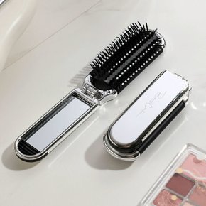 거울 일체형 폴딩 헤어 빗 브러쉬