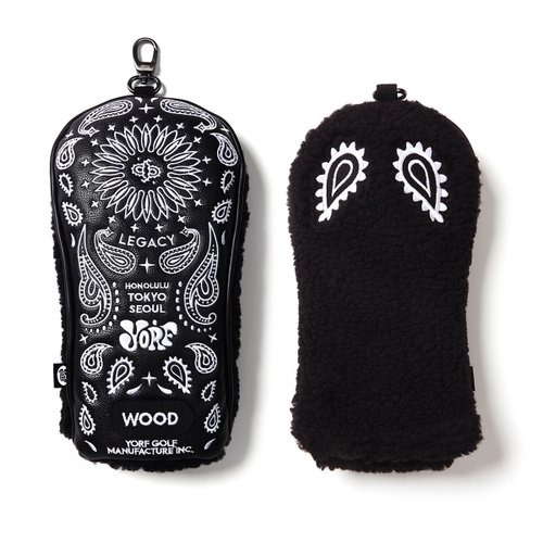 YORF PAISLEY BLACK HEAD COVER WOOD 욜프 헤드커버 페이즐리 블랙 우드