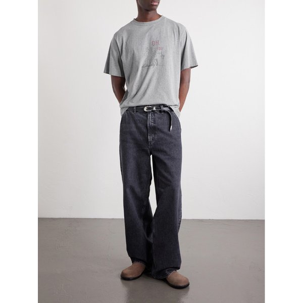 레미 릴리프 오 유 프린트 코튼 저지 티셔츠 46376663163074106